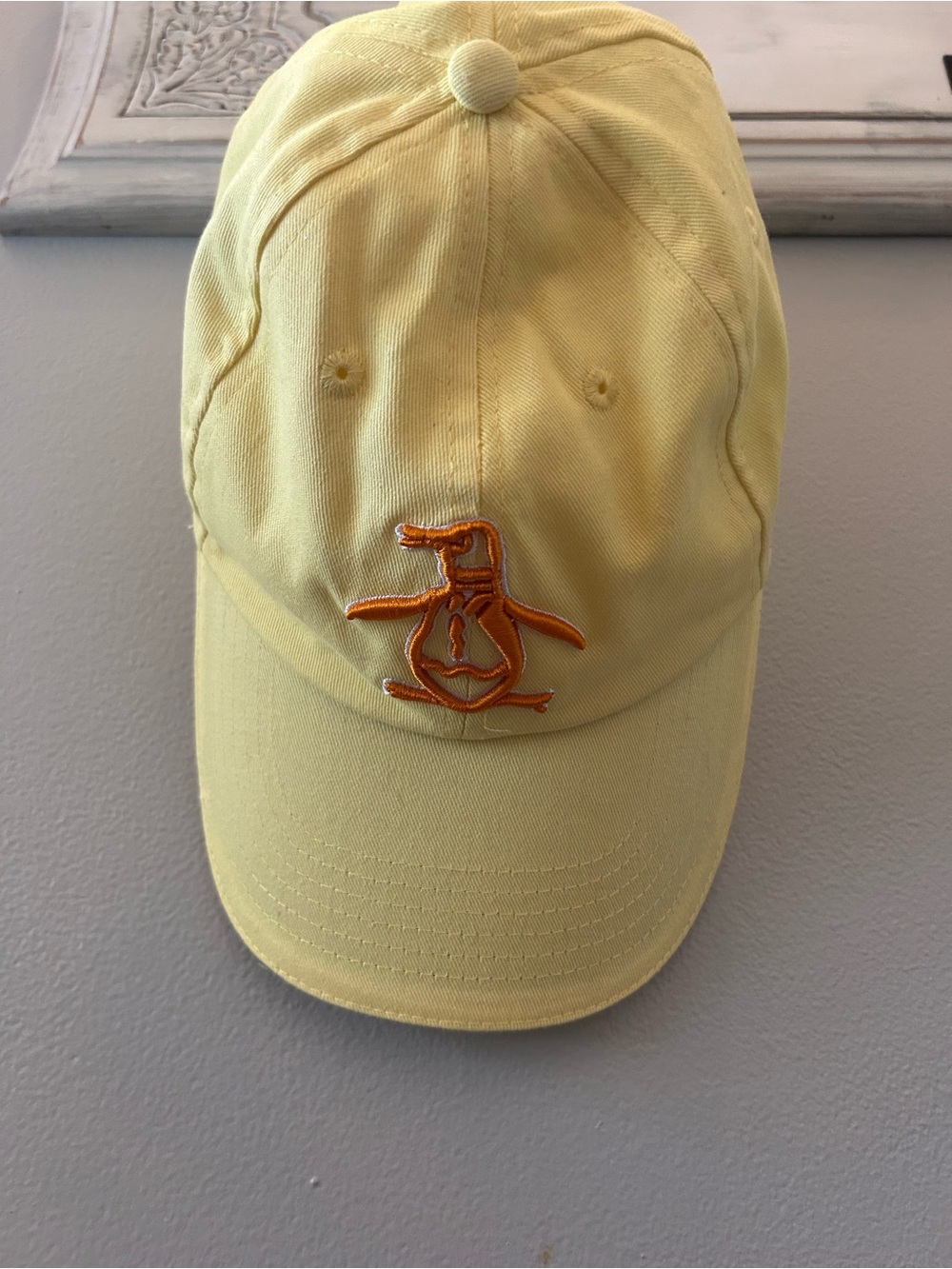 Yellow Embroidered Original Penguin Logo Baseball Cap